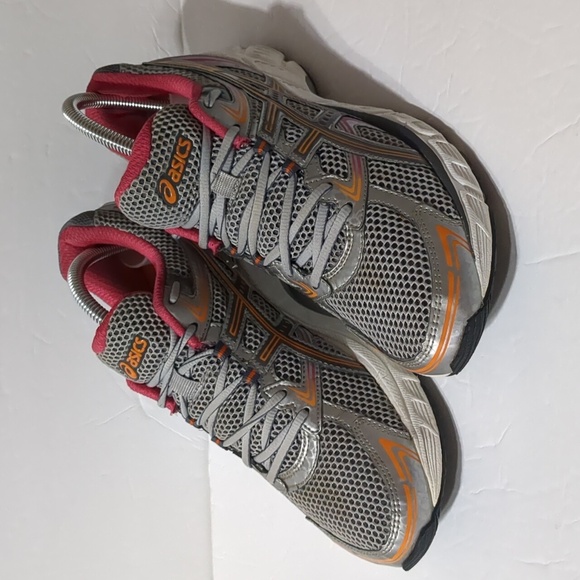 Asics Womens Gel Equation T3F6N Gray Silver Pink Lace Up Running Shoes Size 10 - Picture 2 of 9